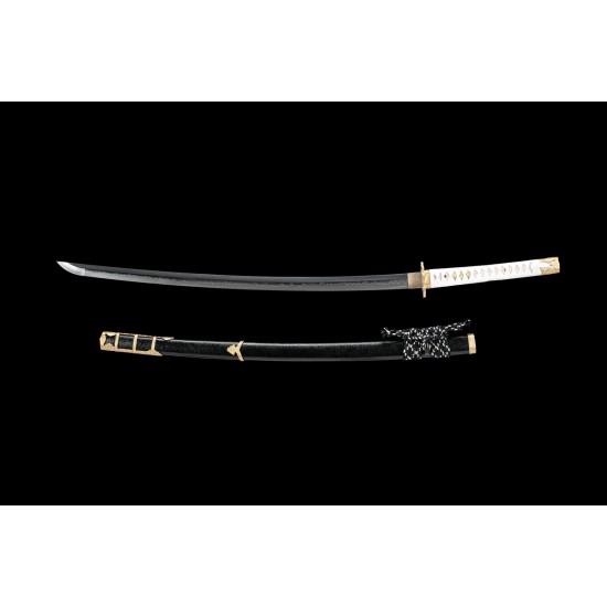 Clay Tempered T10 Steel Japanese Samurai Tachi Katana Sword Full Tang Razor Sharp Blade