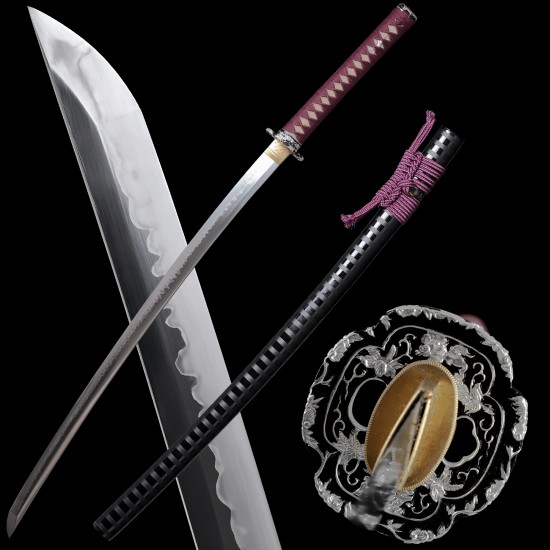 Full Tang Shinken Samurai Katana Swords Clay Tempered L6 Steel Full Tang Razor Sharp Blade