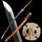 Handmade Japanese Katana Samurai Sword Clay Tempered T10 Steel Full Tang Blade
