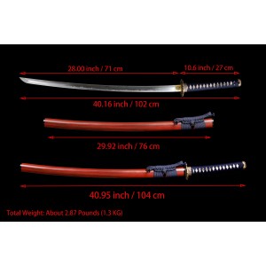 Clay Tempered T10 Steel Blade Razor Sharp Japanese Samurai Katana Swords