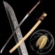 Hand Forged Japanese Katana Clay Tempered L6 Steel Hitatsura Hamon Blade Samurai Sword