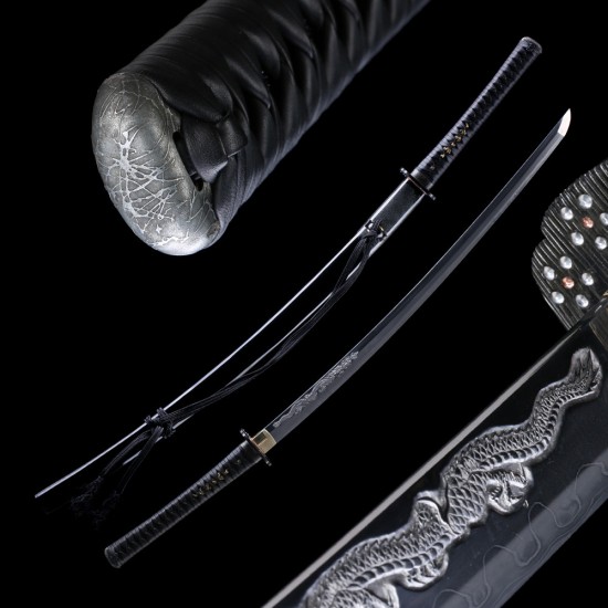 Handmade Razor Sharp Japanese Samurai Clay Tempered Sashikomi Polish Tamahagane Steel Vajra Blade Sword