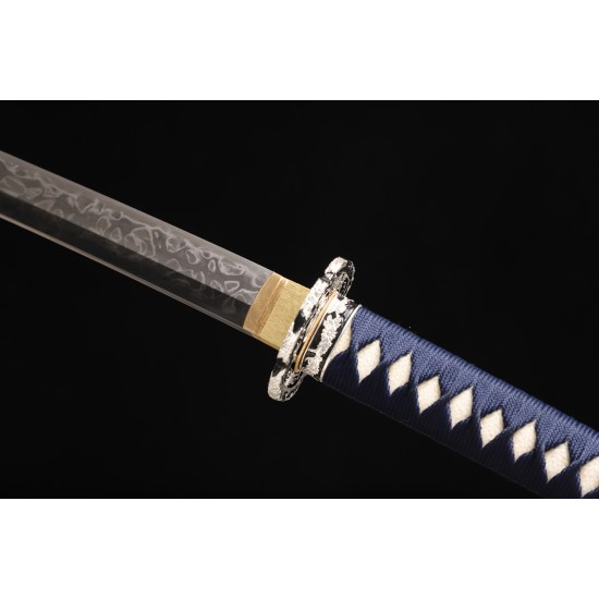 Japanese Samurai Sword Real Hamon Clay Tempered Blade Katana Nihonto Sharp