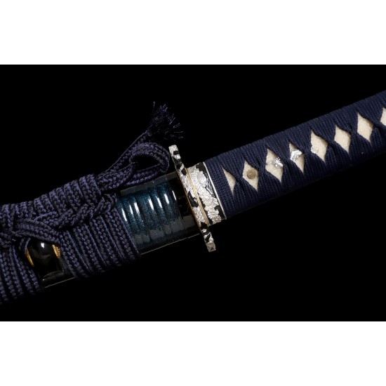 Japanese Samurai Real Katana Swords Clay Tempered L6 Steel Hitatsura Hamon Razor Sharp Full Tang Blade