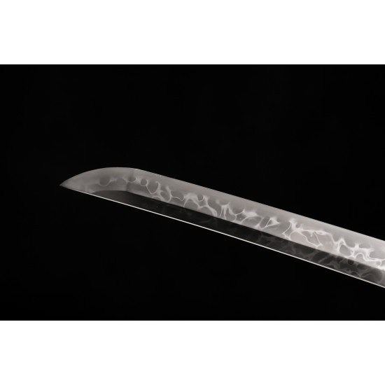 Japanese Samurai Real Katana Swords Clay Tempered L6 Steel Hitatsura Hamon Razor Sharp Full Tang Blade
