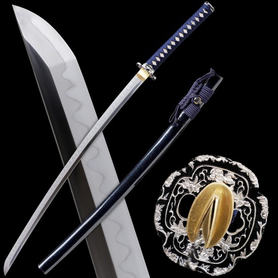 Clay Tempered L6 Steel Blade Japanese Samurai Full Tang Katana Sword Razor Sharp