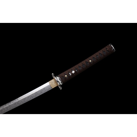 Hand Forged Japanese Samurai Katana Swords Clay Tempered L6 Steel Hitatsura Hamon Razor Sharp Full Tang Blade