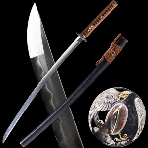 Japanese Katana Samurai Sword Clay Tempered Kobuse Folded Steel Razor Sharp Blade