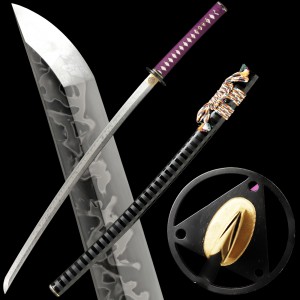 Hand Forged Japanese Katana Clay Tempered L6 Steel Hitatsura Hamon Razor Sharp Full Tang Blade Samurai Swords