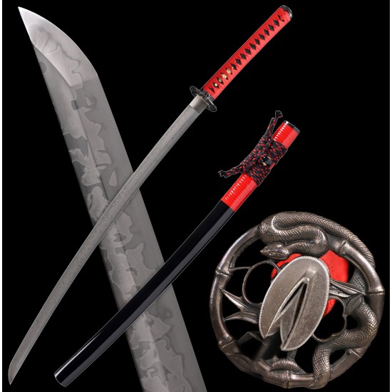 Japanese Katana Swords Clay Tempered Hitatsura Choji Hamon Samurai Sword Razor Sharp Blade