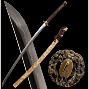 Full Tang Samurai Katana Swords Clay Tempered T10 Steel Choji Hamon Razor Sharp Blade