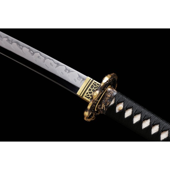 Traditional Japanese Samurai Katana Swords Clay Tempered L6 Steel Razor Sharp Full Tang Blade