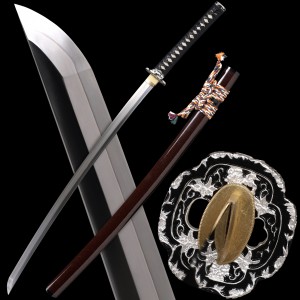 Japanese Katana Swords Clay Tempered L6 Steel Suguha Hamon Samurai Sword Razor Sharp Blade