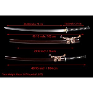 Japanese Katana Swords Clay Tempered L6 Steel Suguha Hamon Samurai Sword Razor Sharp Blade