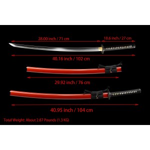 Handmade Traditional Japanese Samurai Katana Swords Clay Tempered T10 Steel Choji Hamon Snake fitting Razor Sharp Full Tang Blade