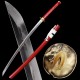 Full Tang Samurai Katana Swords Clay Tempered T10 Steel Razor Sharp Blade Wolf Fitting