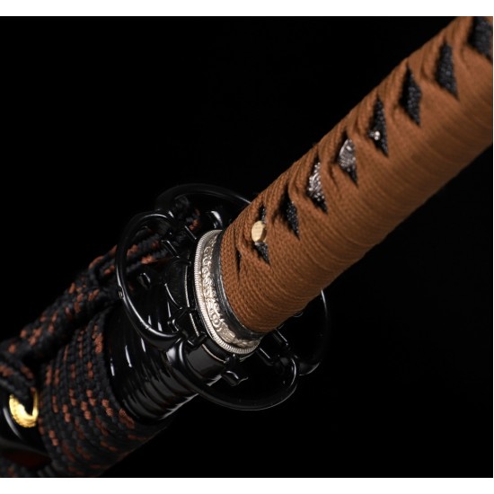 Handmade Samurai Clay Tempered L6 Steel Katana Swords Razor Sharp Blade