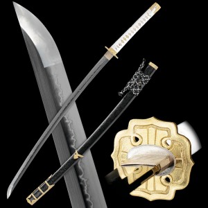 Clay Tempered T10 Steel Japanese Samurai Tachi Katana Sword Full Tang Razor Sharp Blade