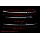 Full Tang Samurai Katana Swords Clay Tempered T10 Steel Choji Hamon Razor Sharp Blade