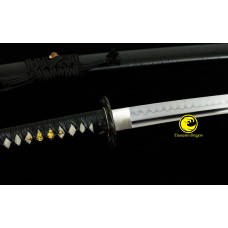 Battle Ready Clay Tempered L6 Steel Japanese Samurai Katana Sword Snake Choji