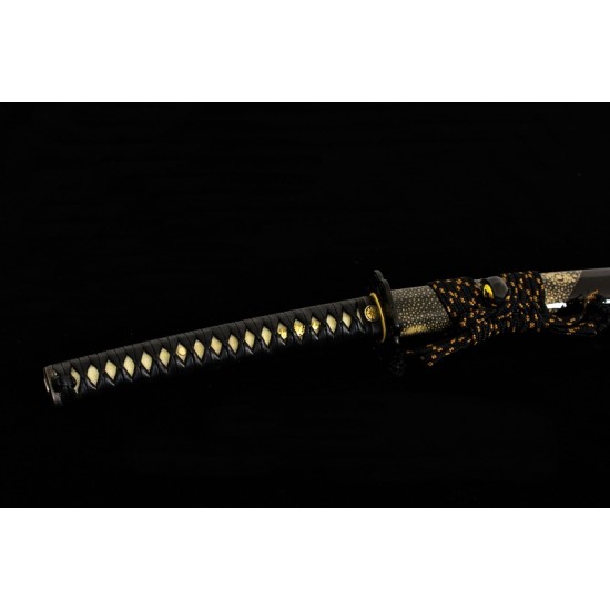Japanese Samurai Katana Clay Tempered Shihozume Blade Sword Razor Sharp Full Tang