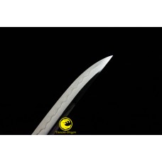 Clay Tempered Kobuse Folded Steel Blade Japanese Wakizashi Sword Razor Sharp Full Tang