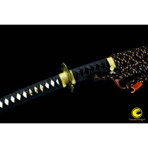 Razor Sharp Japanese Samurai Tachi Sword Clay Tempered Kobuse Folded Steel