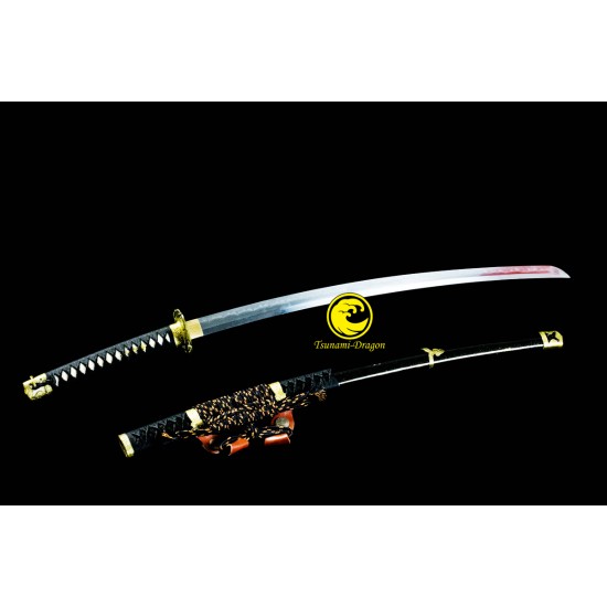 Razor Sharp Japanese Samurai Tachi Sword Clay Tempered Kobuse Folded Steel