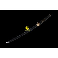 Handmade Battle Ready Clay Tempered T10 Steel Japanese Wakizashi Samurai Tachi Sword Full Tang Razor Sharp Blade