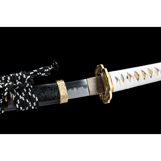 Clay Tempered T10 Steel Japanese Samurai Tachi Katana Sword Full Tang Razor Sharp Blade