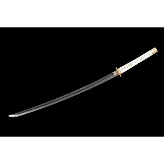 Battle Ready Clay Tempered T10 Steel Japanese Samurai Tachi Katana Sword Full Tang Razor Sharp Blade