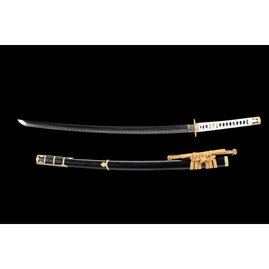 Clay Tempered Kobuse Folded Steel Japanese Samurai Tachi Katana Sword Full Tang Razor Sharp Blade Clay Tempered Kobuse Folded Steel Japanese Samurai Tachi Katana Sword Full Tang Razor Sharp Blade