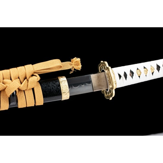 Clay Tempered Kobuse Folded Steel Japanese Samurai Tachi Katana Sword Full Tang Razor Sharp Blade