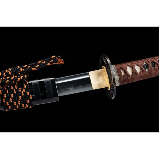 Japanese Samurai Sword Clay Tempered Kobuse Lamination Folded Steel Razor Sharp Blade Katana