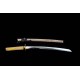Japanese Samurai Wakizashi Sword Clay Tempered Shihozume Blade Full Tang Razor Sharp