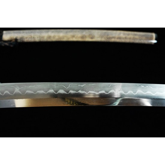 Japanese Samurai Wakizashi Sword Clay Tempered Shihozume Blade Full Tang Razor Sharp