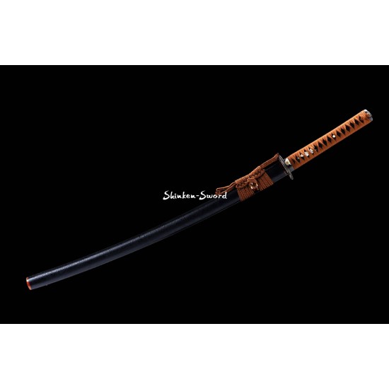 Japanese Katana Samurai Sword Clay Tempered Kobuse Folded Steel Razor Sharp Blade