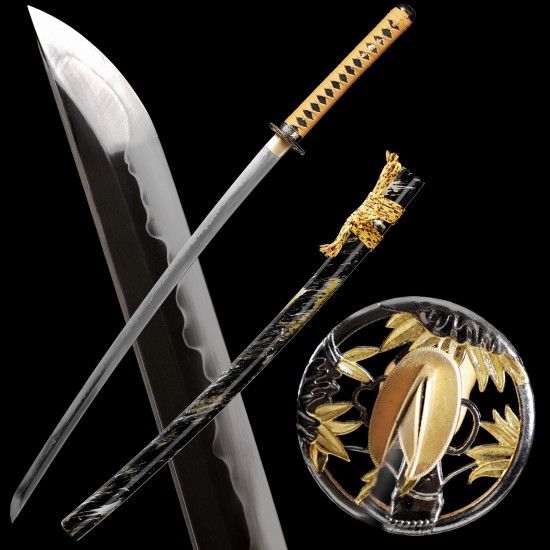 Japanese Samurai Katana Swords Clay Tempered T10 Steel Battle Ready Blade Razor Sharp bamboo Fittng Japanese Samurai Katana Swords Clay Tempered T10 Steel Battle Ready Blade Razor Sharp bamboo Fittng