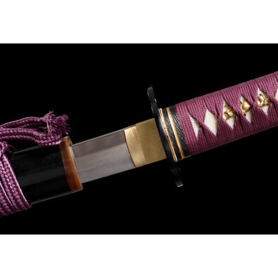 Handmade Clay Tempered T10 steel Japanese Samurai Katana Sword Top Choji Hamon Razor Sharp Full Tang Blade