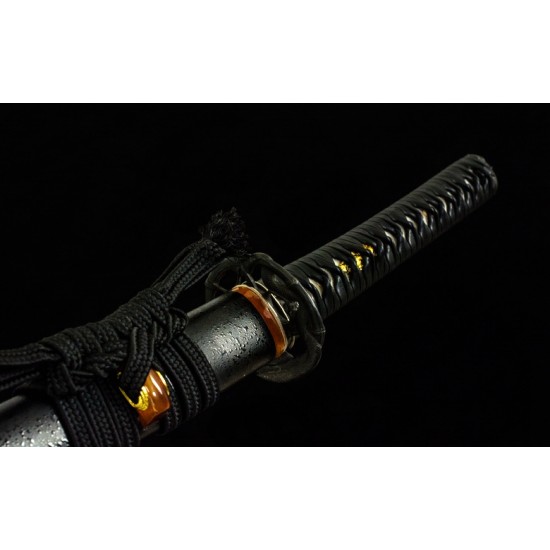 Clay Tempered L6 Steel Japanese Samurai Katana Sword Snake Choji Hamon