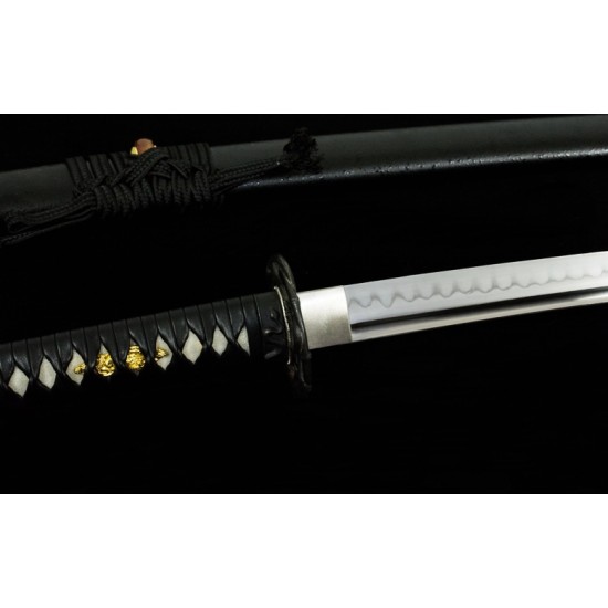 Clay Tempered L6 Steel Japanese Samurai Katana Sword Snake Choji Hamon