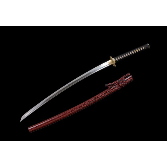 Samurai Katana Swords Clay Tempered T10 Steel Razor Sharp Full Tang Blade Dragon Fitting