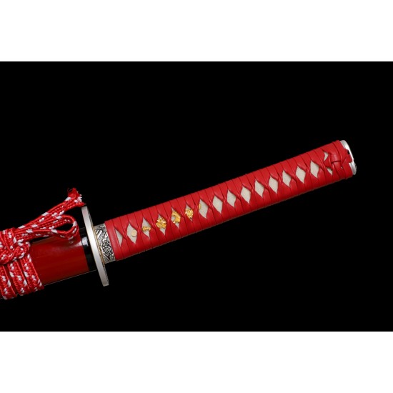 Traditional Clay Tempered T10 Steel Full Tang Blade Japanese Samurai Katana Sword Shinken