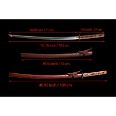Clay Tempered  Japanese Samurai Katana Swords T10 Steel Battle Ready Blade Razor Sharp