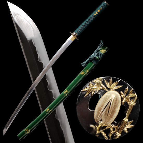 Japanese Samurai Katana Swords Clay Tempered T10 Steel Battle Ready Blade Razor Sharp bamboo Japanese Samurai Katana Swords Clay Tempered T10 Steel Battle Ready Blade Razor Sharp bamboo