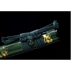 Japanese Samurai Katana Swords Clay Tempered  T10 Steel Battle Ready Blade Razor Sharp bamboo 
