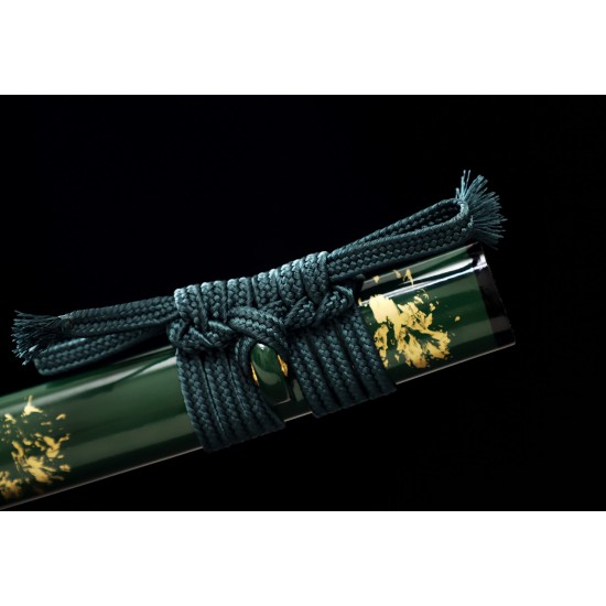 Japanese Samurai Katana Swords Clay Tempered T10 Steel Razor Sharp Full Tang Blade bamboo