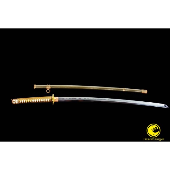 Handmade Clay Tempered T10 Japanese Samurai WW2 Shin Gunto Katana Sword New