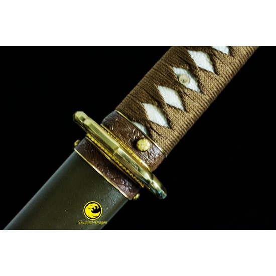 Handmade Clay Tempered T10 Japanese Samurai WW2 Shin Gunto Katana Sword New