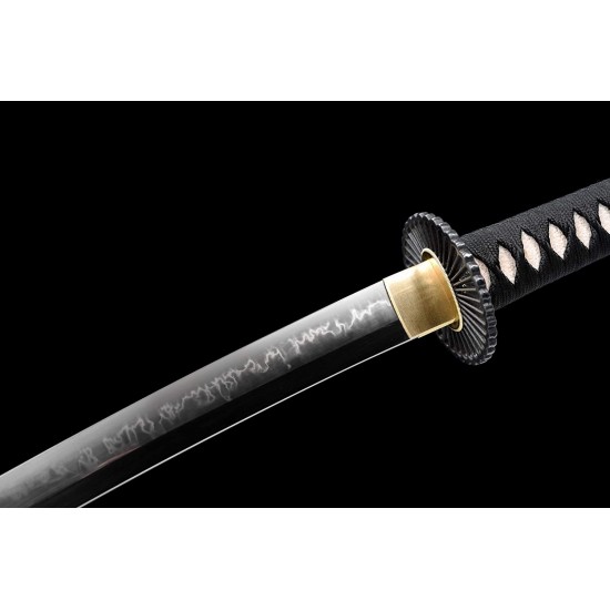 Clay Tempered Japanese Samurai T10 Steel Katana Sword Full Tang Tameshigiri